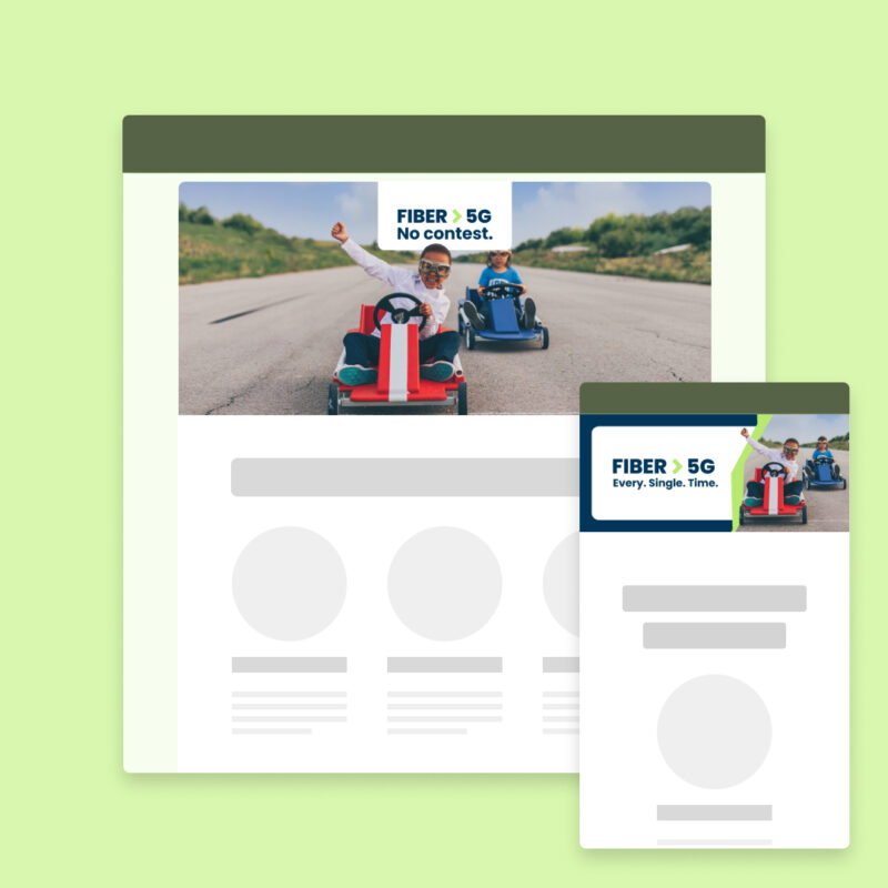 Email header image + text