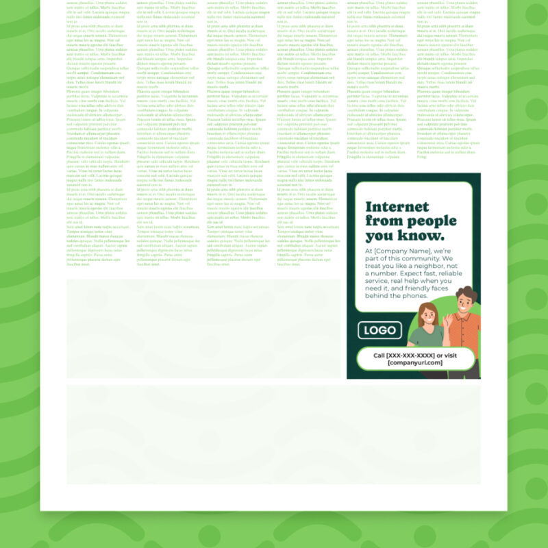 Newspaper ad 3.25in x 5in