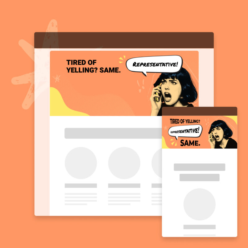 Email header image + text