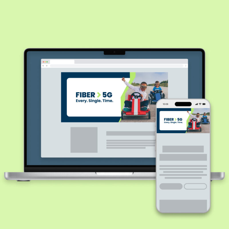 Landing page image + text