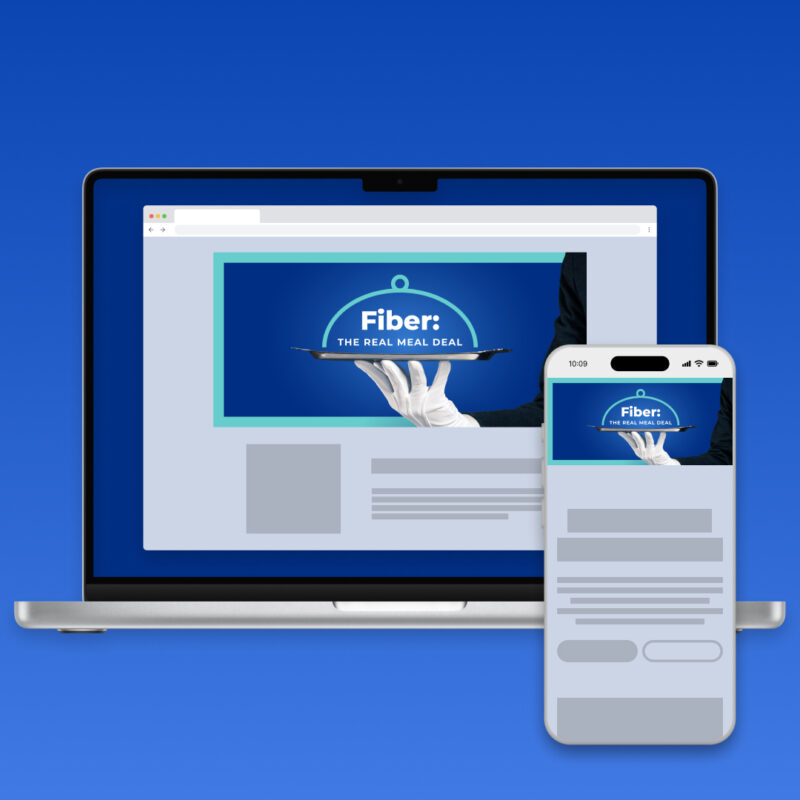 Landing page image + text