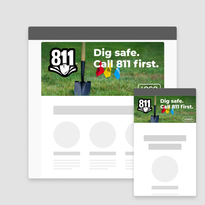 Email header image + text