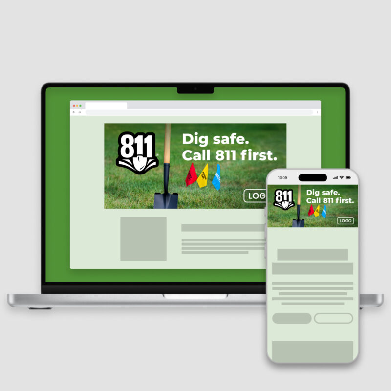 Landing page image + text