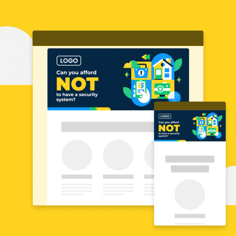 Email header image + text