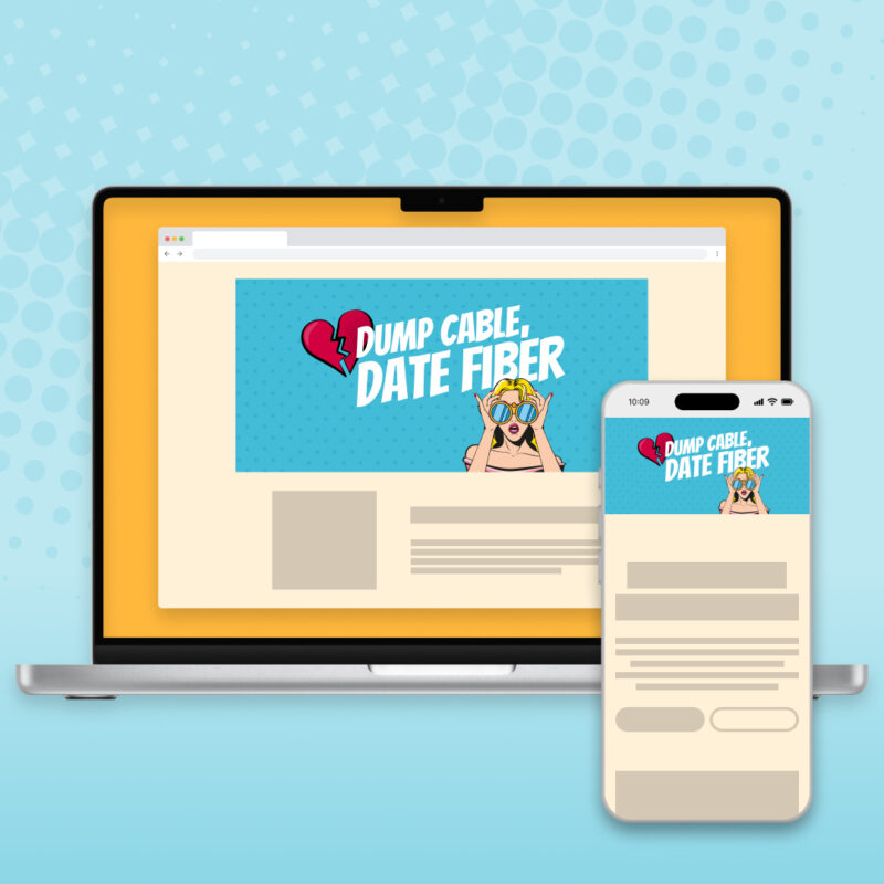 Landing page image + text