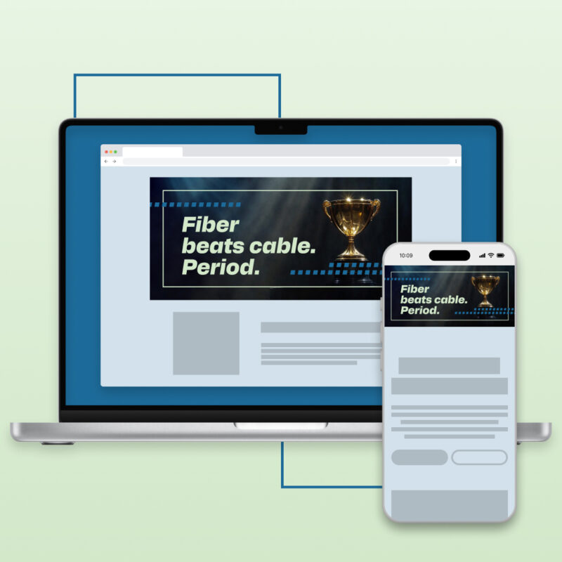 Landing page image + text