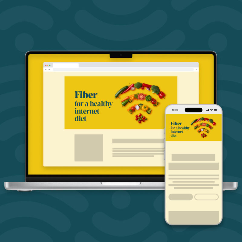 Landing page image + text