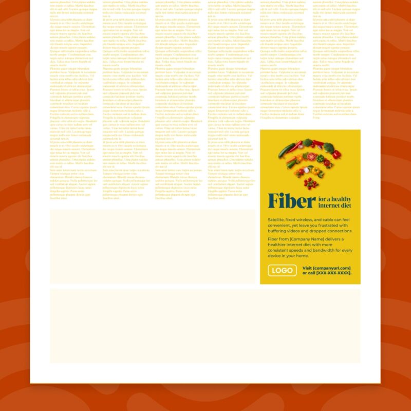 Newspaper ad 3.25in x 5in