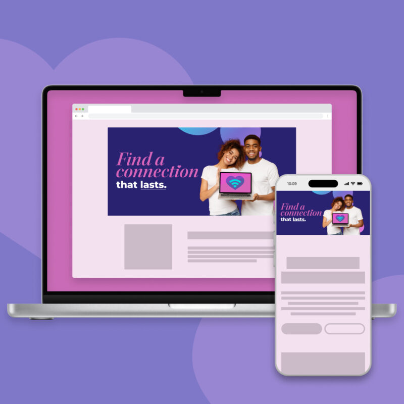 Landing page image + text