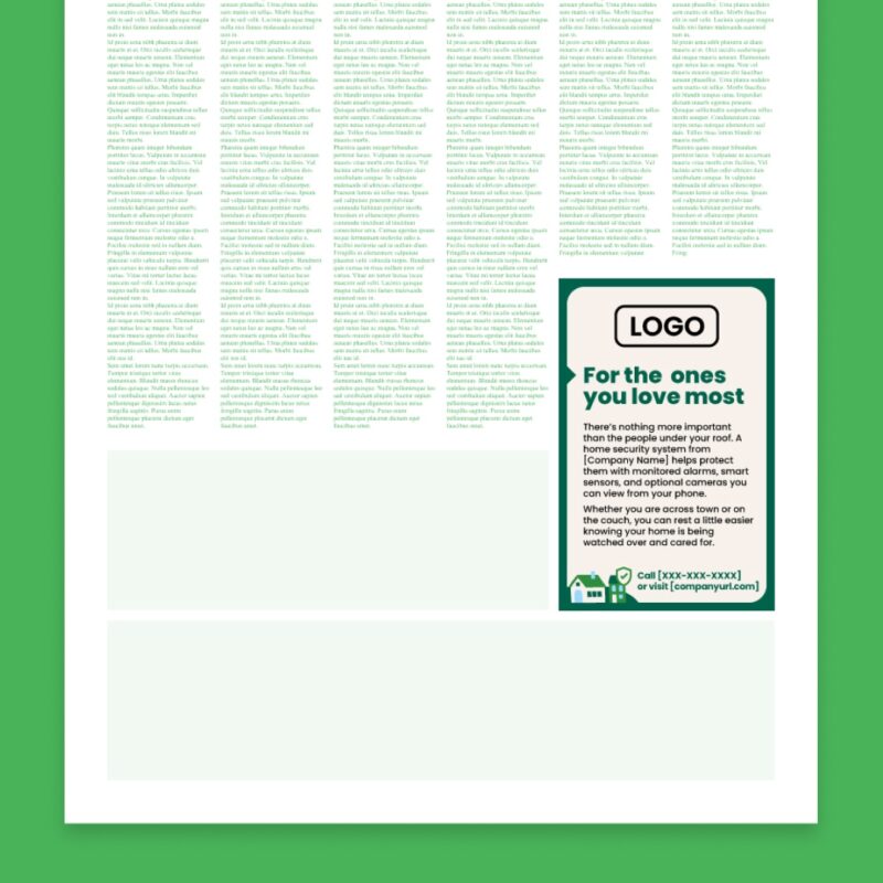 Newspaper ad 3.25in x 5in