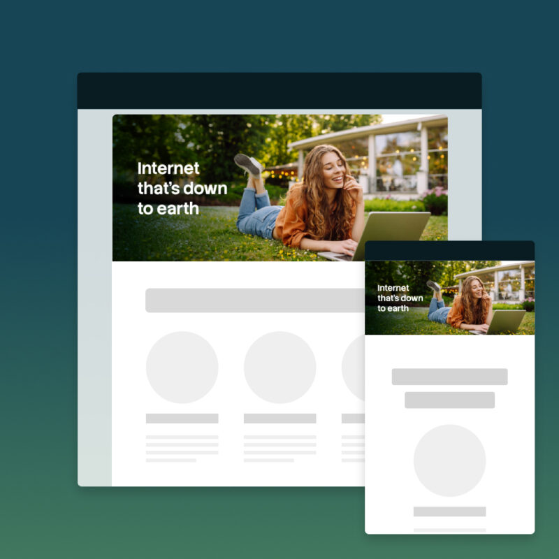 Email header image + text