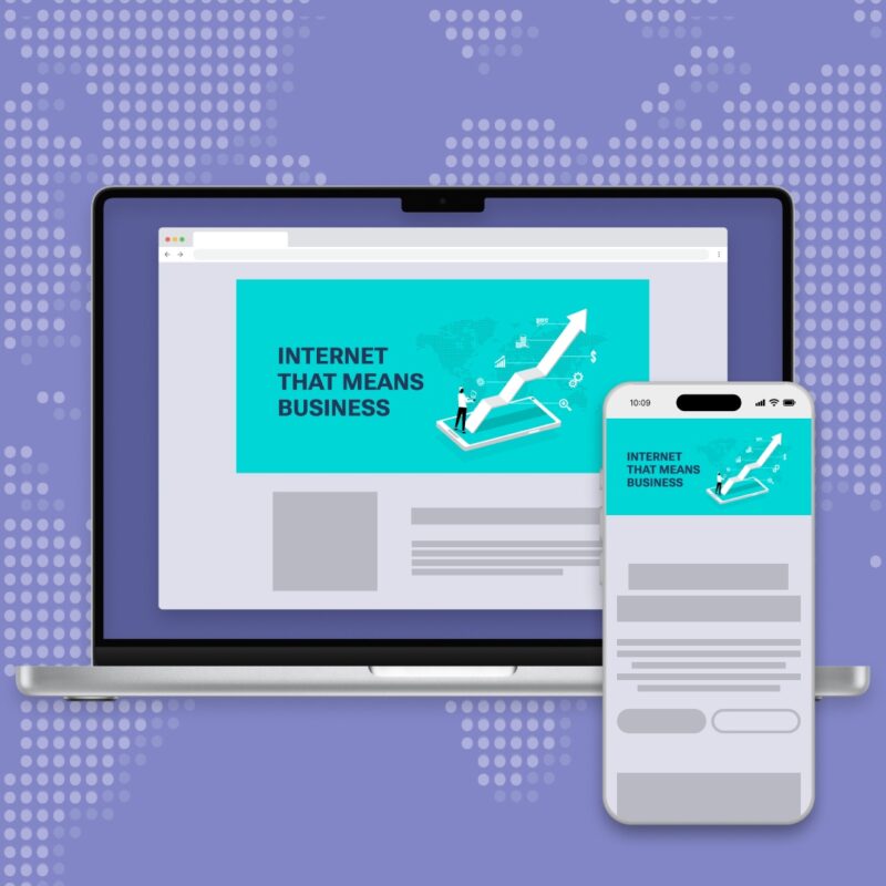 Landing page image + text