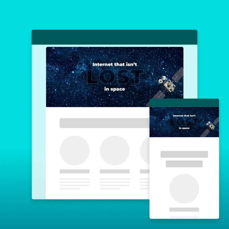 Email header image + text