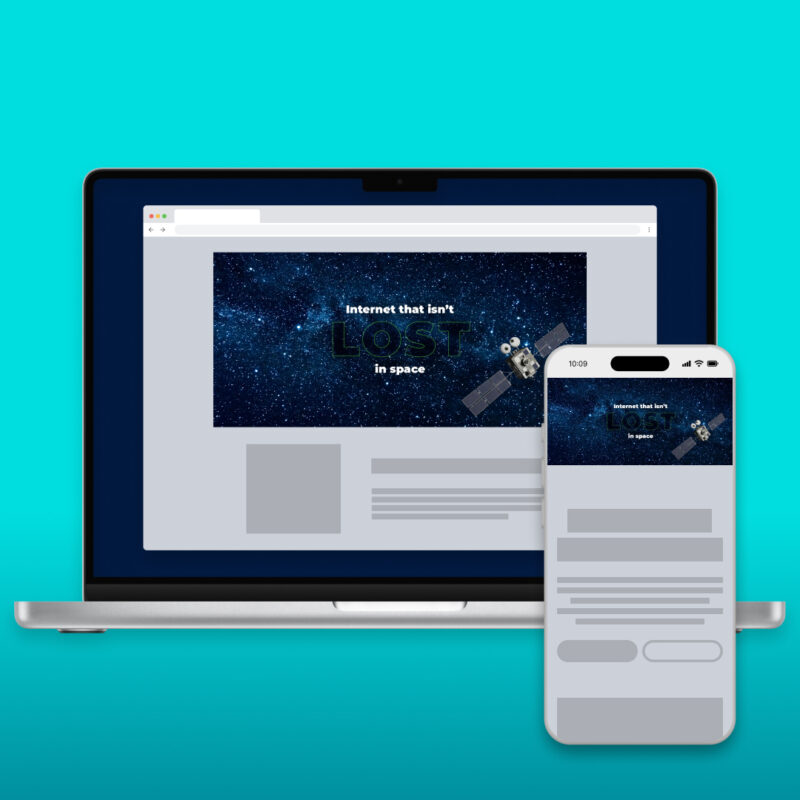 Landing page image + text