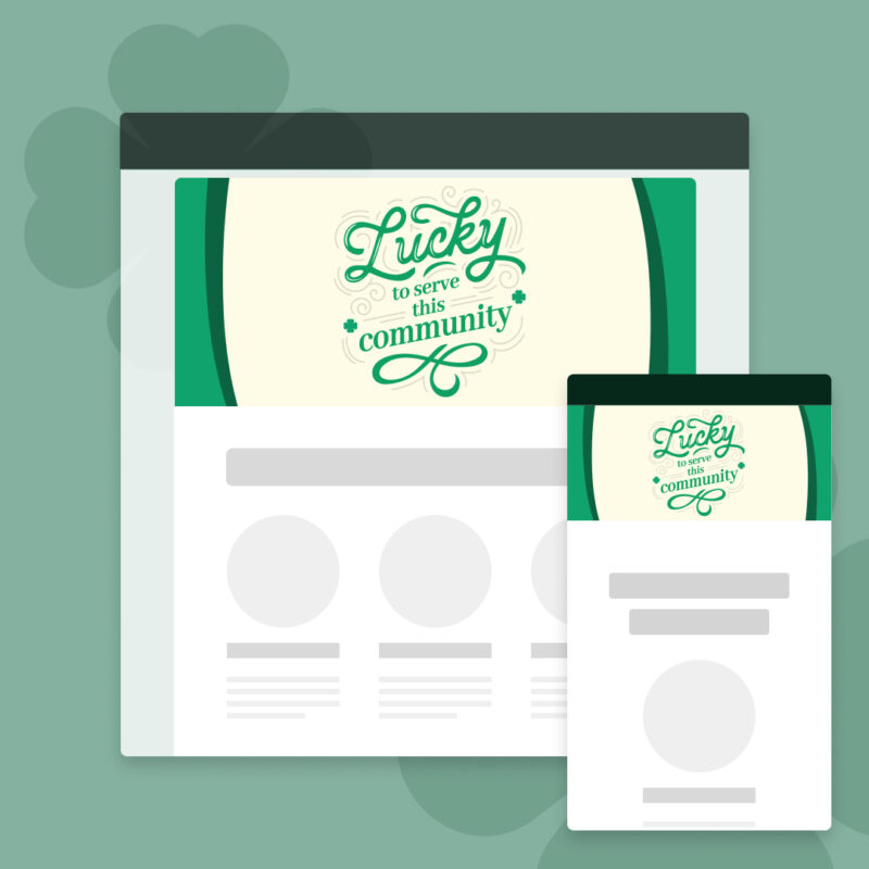 Email header image + text