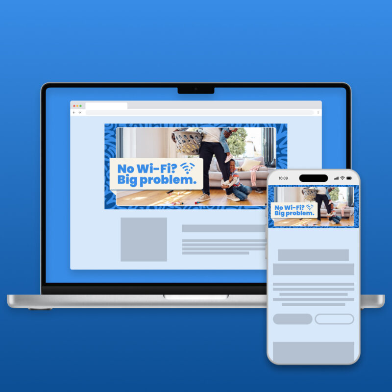 Landing page image + text