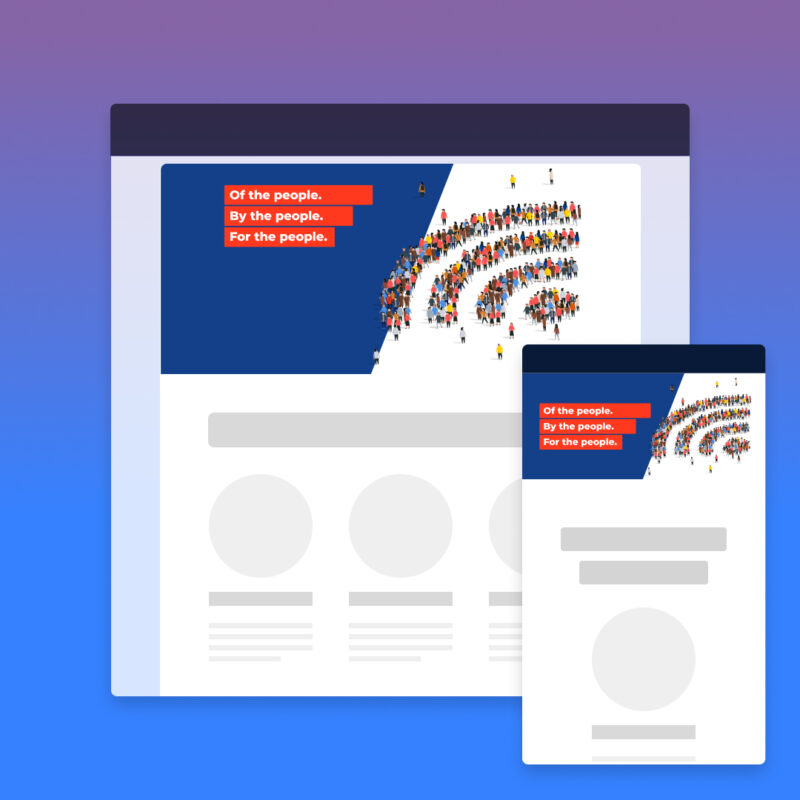 Email header image + text