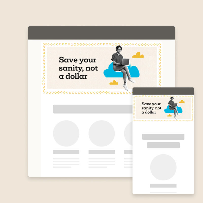 Email header image + text