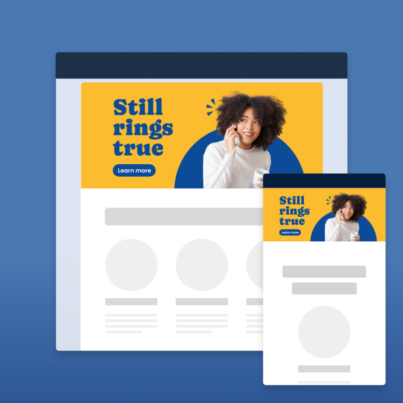 Email header image + text