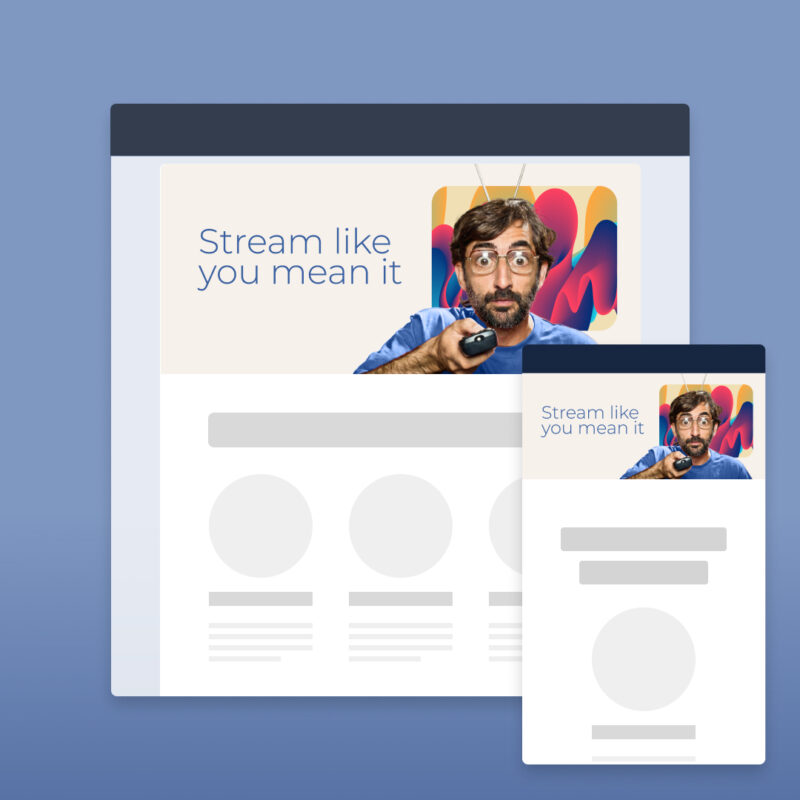 Email header image + text