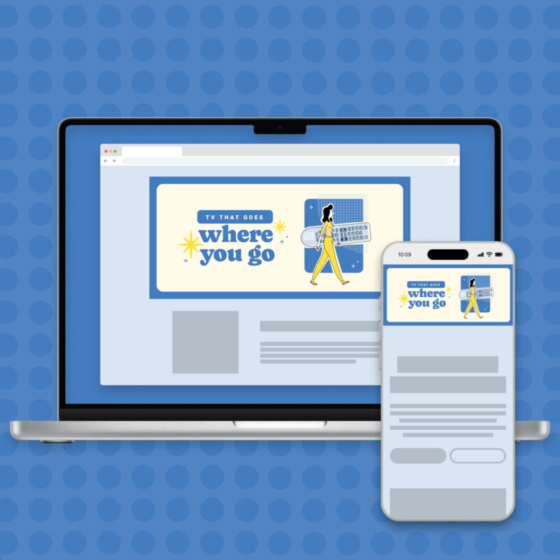 Landing page image + text