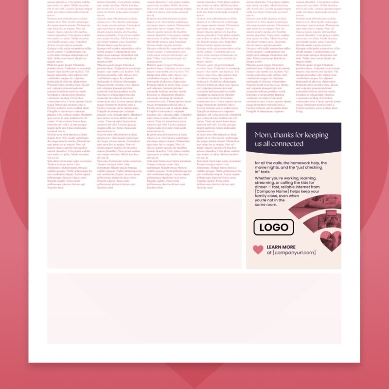 Newspaper ad 3.25in x 5in