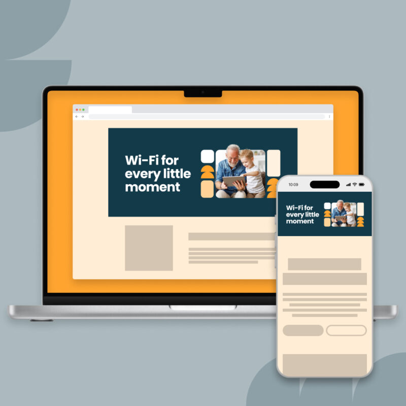 Landing page image + text