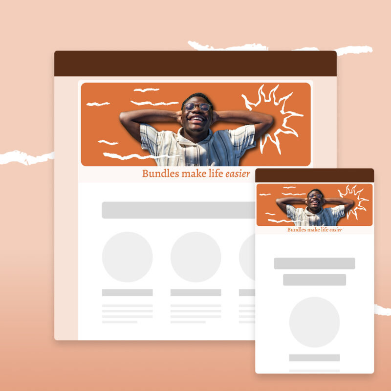 Email header image + text