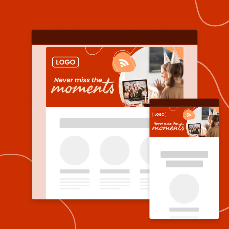 Email header image + text