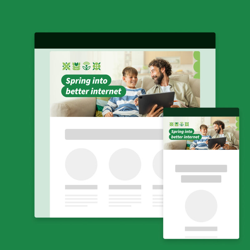 Email header image + text