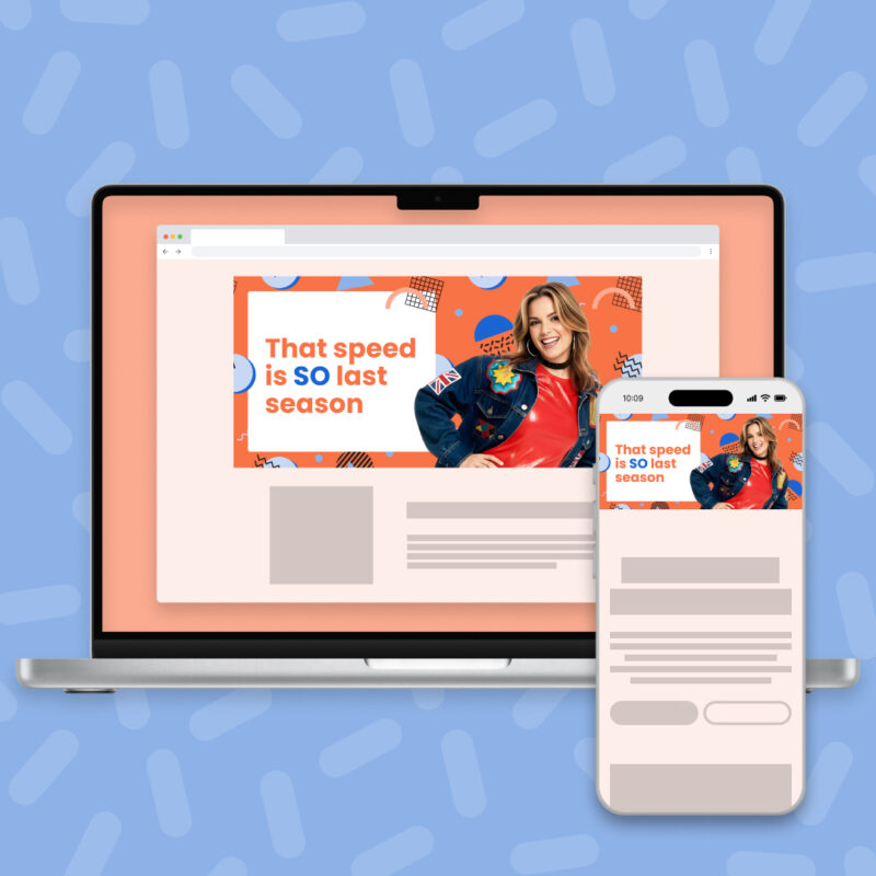 Landing page image + text