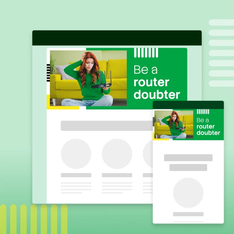Email header image + text