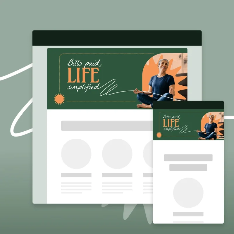 Email header image + text