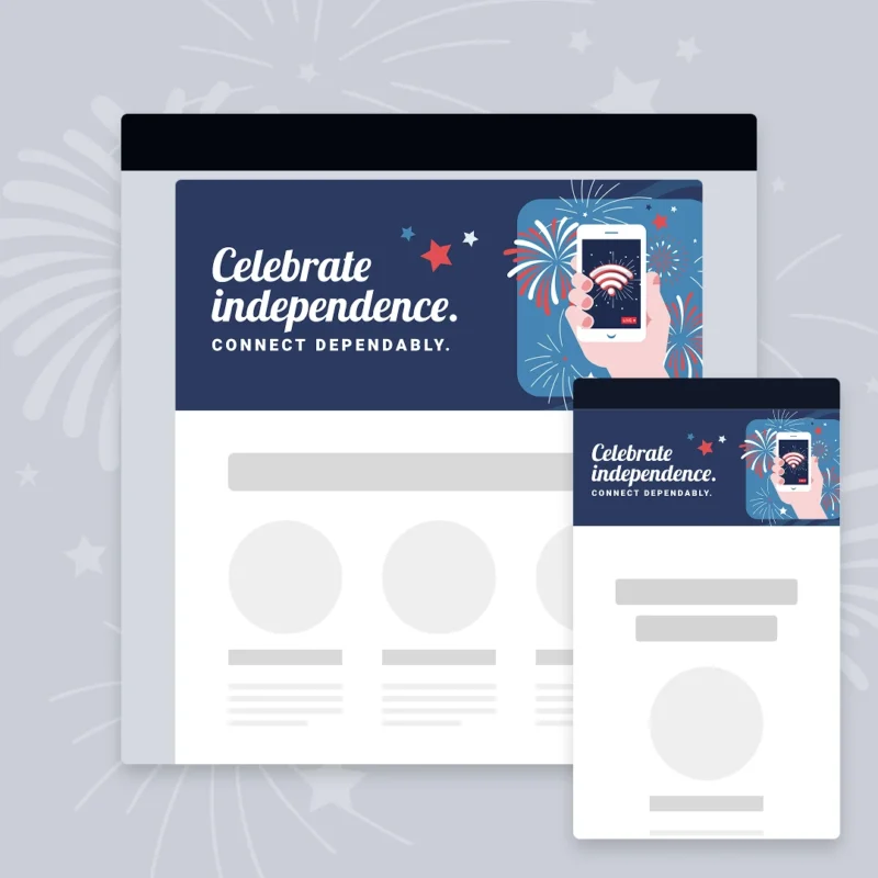 Email header image + text