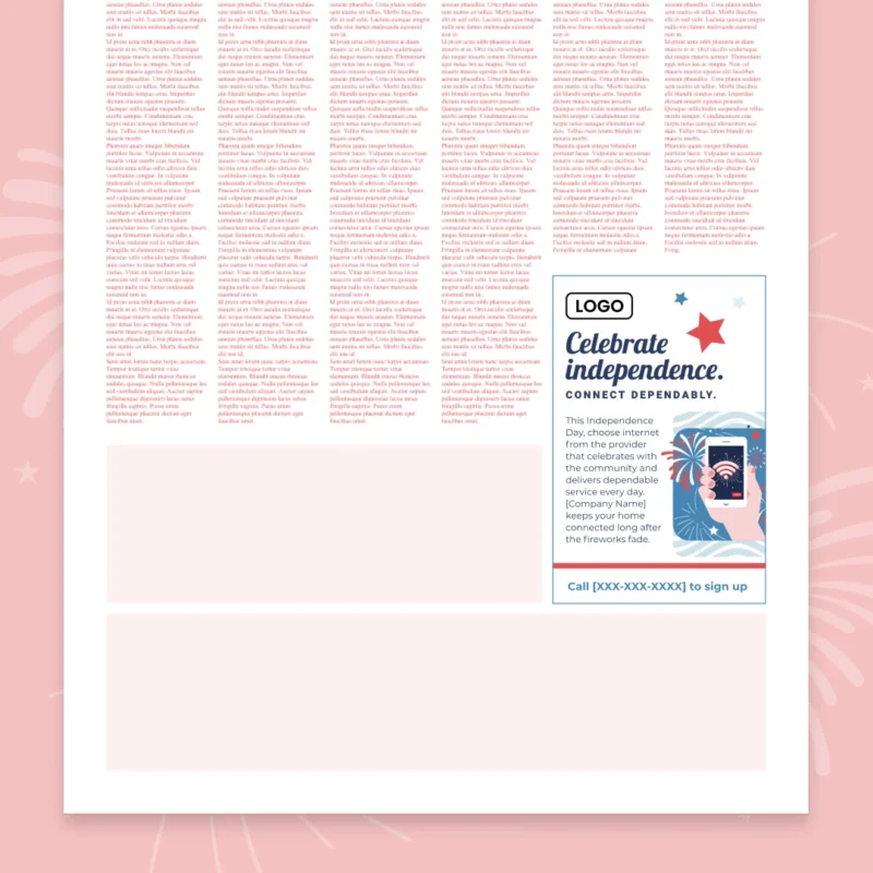 Newspaper ad 3.25in x 5in