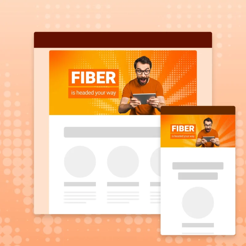 Email header image + text