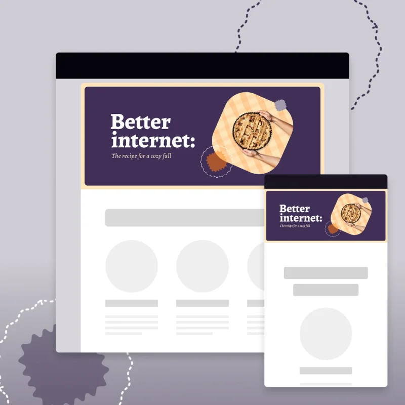 Email header image + text