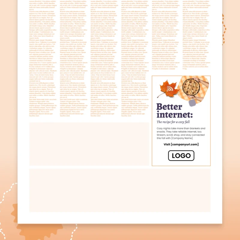 Newspaper ad 3.25in x 5in