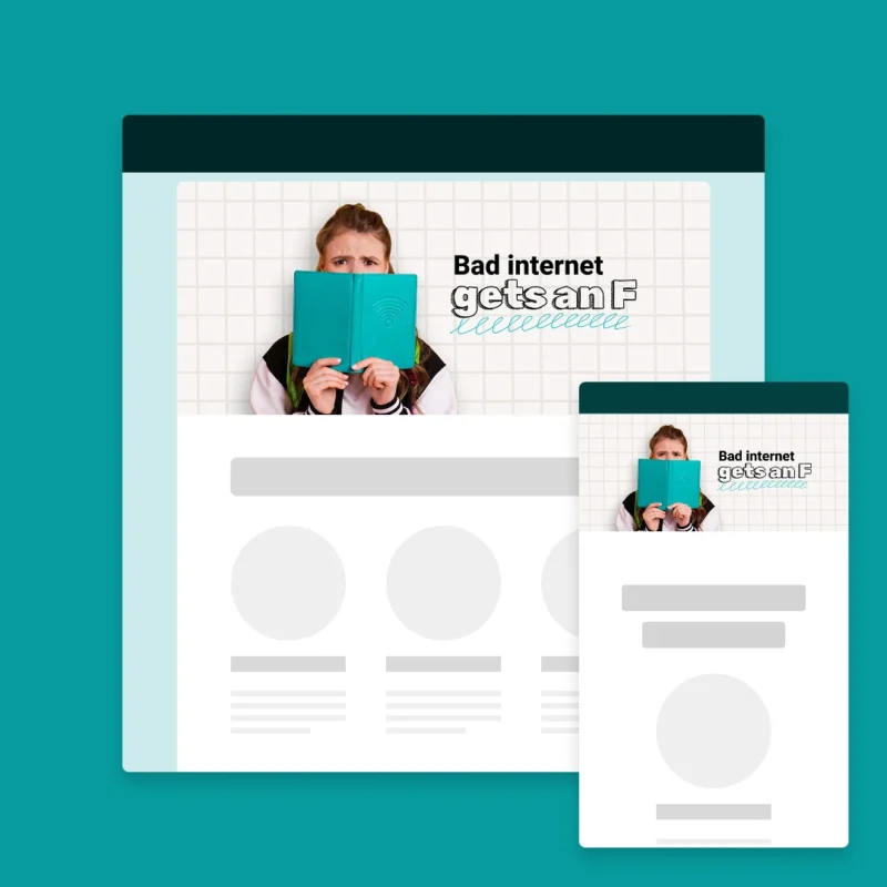 Email header image + text