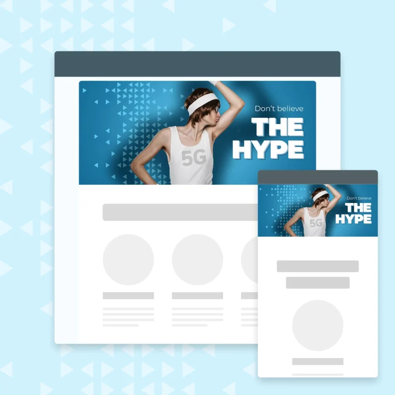 Email header image + text