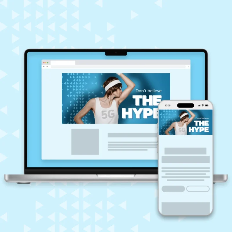 Landing page image + text